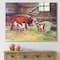 Designart - Newborn Twin Calves At The Farm - Farmhouse Canvas Wall Art Print